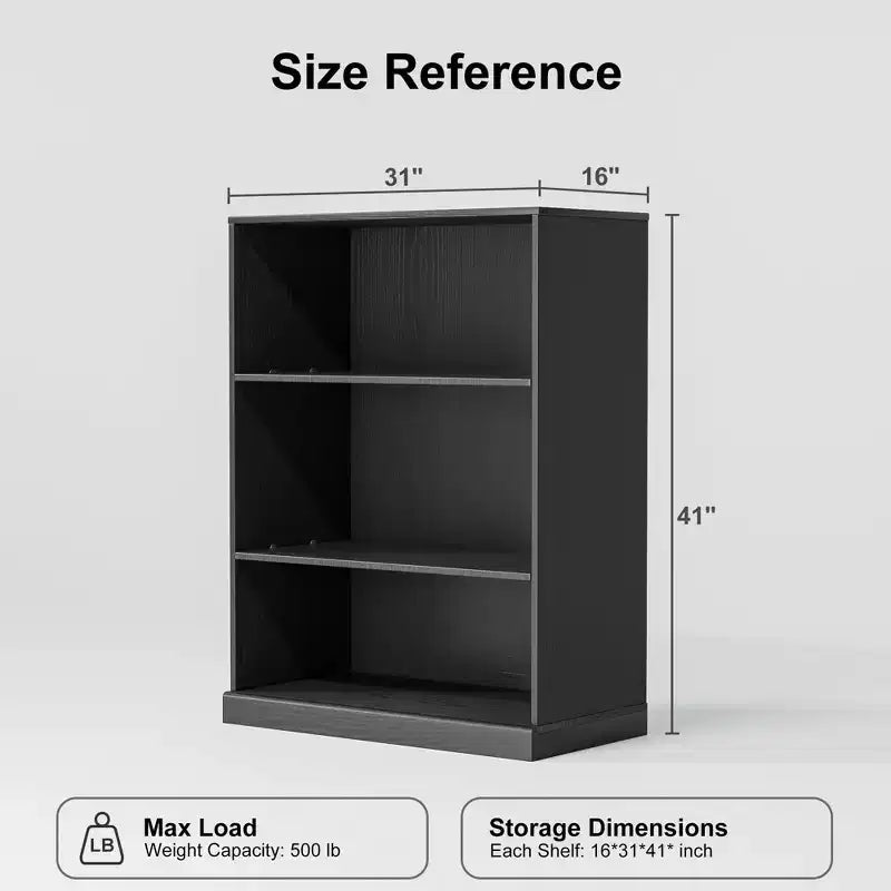 Bahut d'appoint en bois noir 41*31*16, meuble de rangement avec étagères réglables pour cuisine, chambre, salon, salle à manger