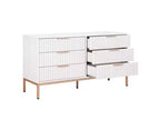 Commode 6 tiroirs avec glissières en métal – Plusieurs finitions