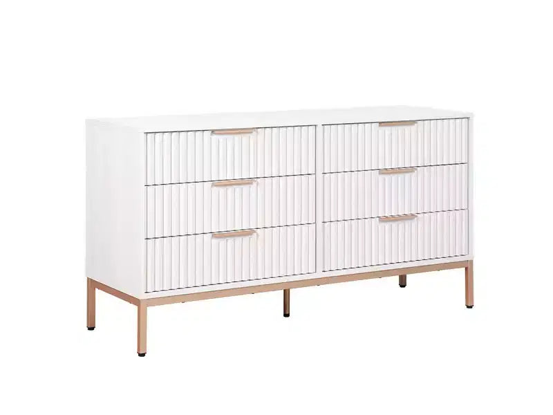 Commode 6 tiroirs avec glissières en métal – Plusieurs finitions