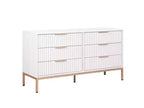 Commode 6 tiroirs avec glissières en métal – Plusieurs finitions