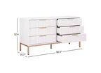 Commode 6 tiroirs avec glissières en métal – Plusieurs finitions