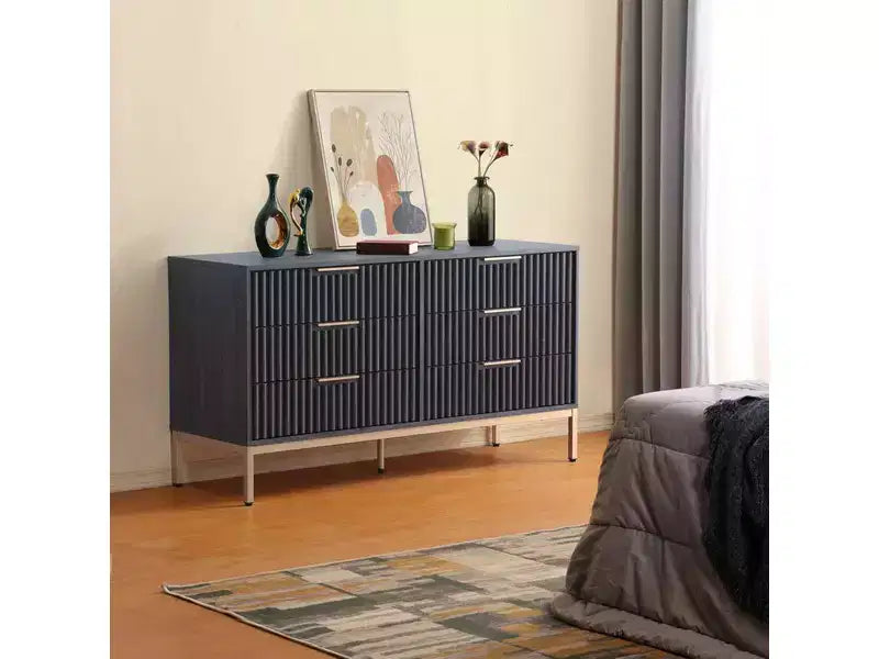 Commode 6 tiroirs avec glissières en métal – Plusieurs finitions