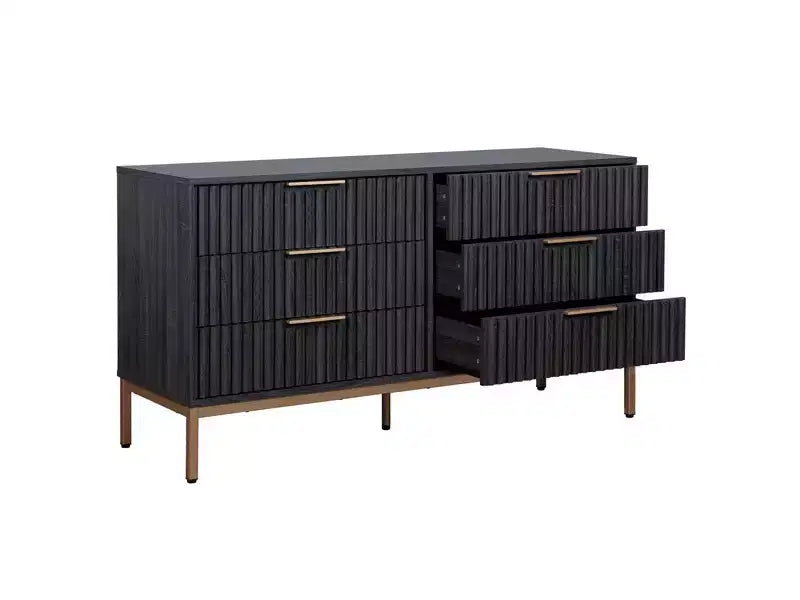 Commode 6 tiroirs avec glissières en métal – Plusieurs finitions