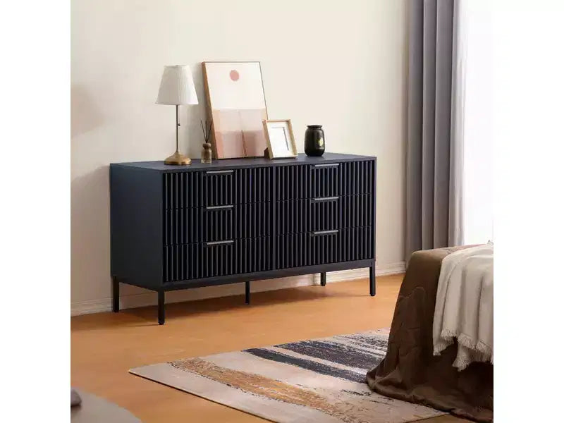Commode 6 tiroirs avec glissières en métal – Plusieurs finitions