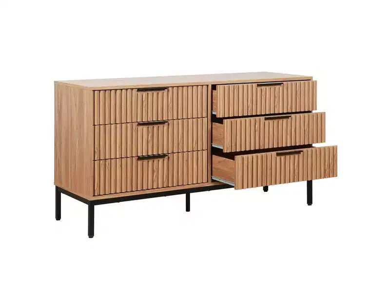 Commode 6 tiroirs avec glissières en métal – Plusieurs finitions