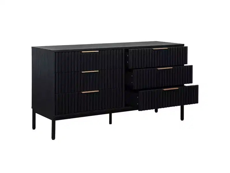 Commode 6 tiroirs avec glissières en métal – Plusieurs finitions
