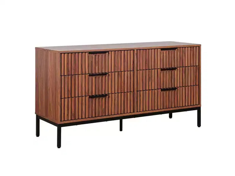Commode 6 tiroirs avec glissières en métal – Plusieurs finitions