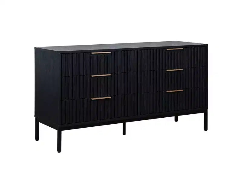 Commode 6 tiroirs avec glissières en métal – Plusieurs finitions