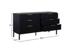 Commode 6 tiroirs avec glissières en métal – Plusieurs finitions
