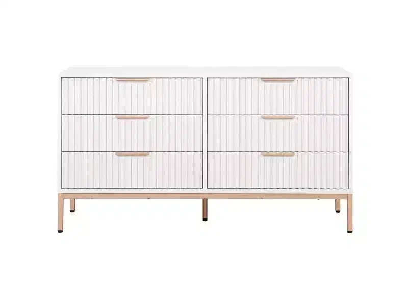 Commode 6 tiroirs avec glissières en métal – Plusieurs finitions