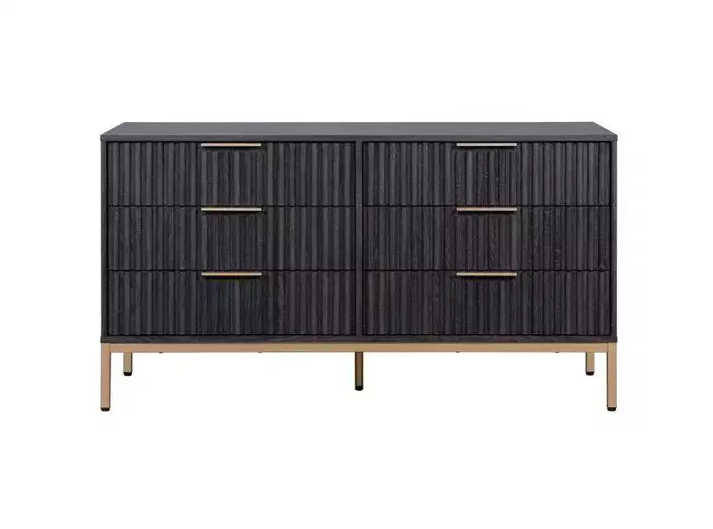 Commode 6 tiroirs avec glissières en métal – Plusieurs finitions