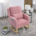 Okak Modern Accent Chairs for Bedroom, 27.5 W Modern Accent High Back Living Room Casual Armchair Rocker with One Lumbar Pillow