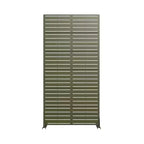 72 H35W Clôture décorative de jardin autoportante en métal gris pour l'extérieur, écran d'intimité