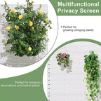 72 H35W Clôture décorative de jardin autoportante en métal gris pour l'extérieur, écran d'intimité