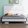 AMERLIFE Upholstered Bed Frame with Adjustable Headboard