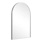 Miroir psyché rond arqué en bois 64x21, blanc, pleine longueur, pour salle de bain, chambre à coucher, entrée, salon/dressing