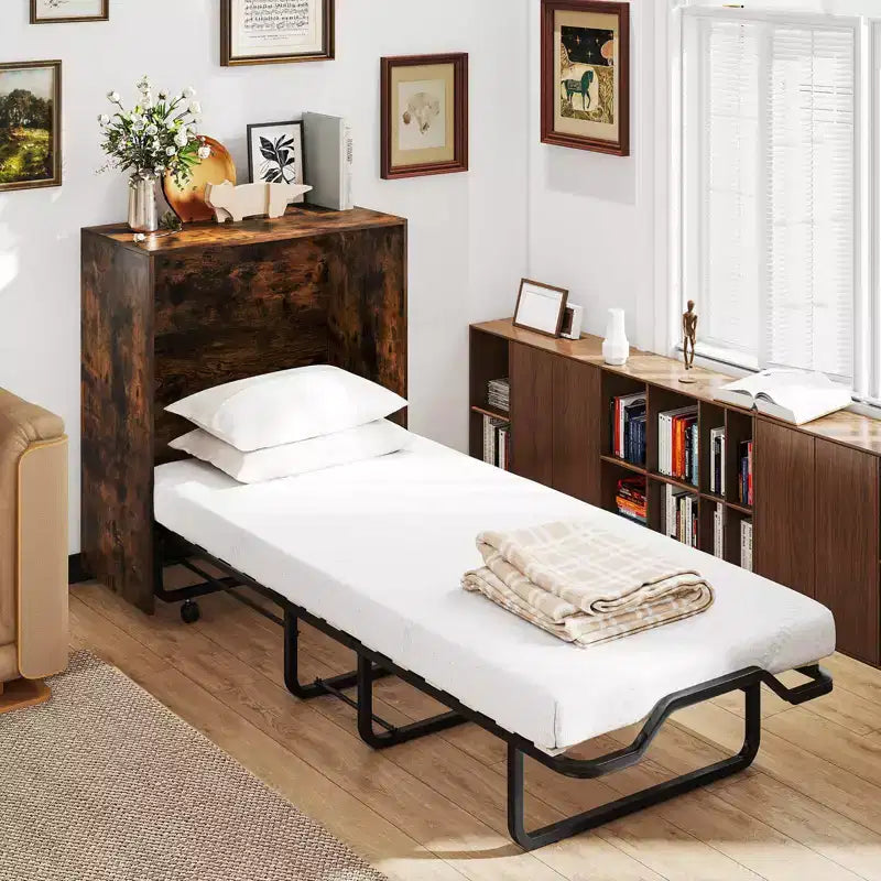Lit de camp avec rangement et lit pliable
