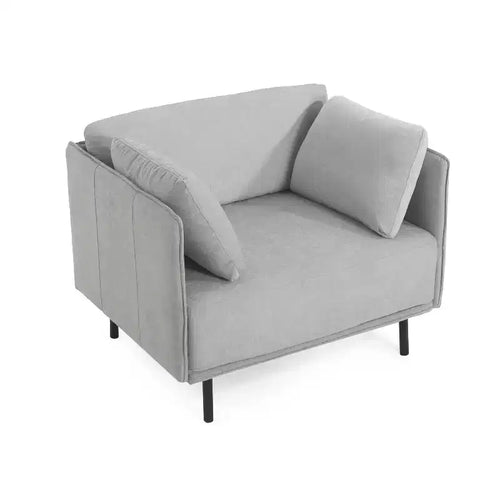 Fauteuil de salon vintage marron en similicuir avec revêtement en polyester/PU, cadre en bois et pieds en acier, 39 po