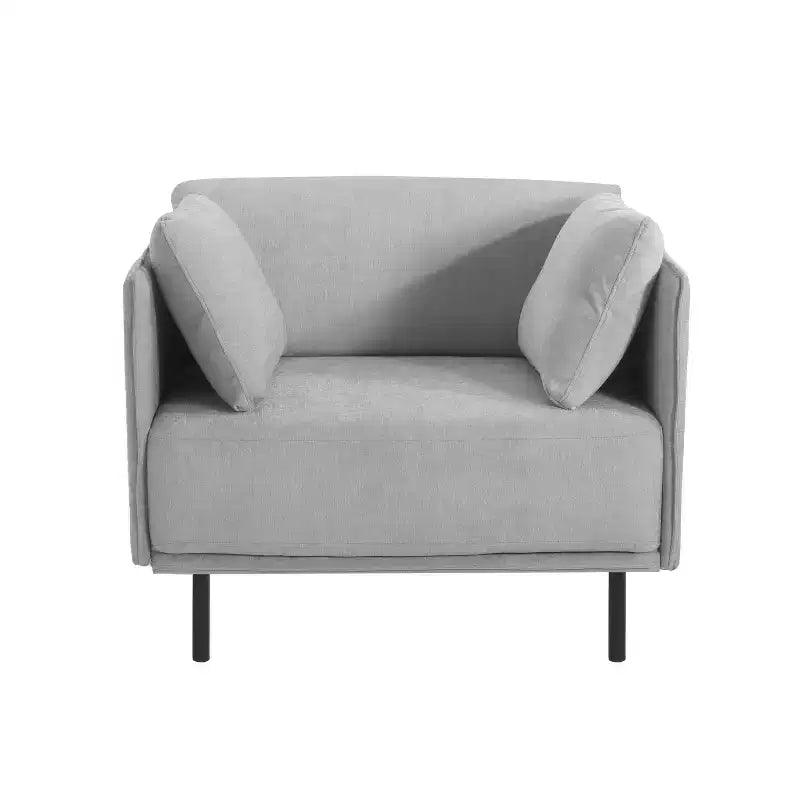 Fauteuil de salon vintage marron en similicuir avec revêtement en polyester/PU, cadre en bois et pieds en acier, 39 po