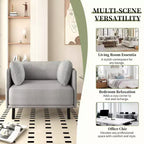 Fauteuil de salon vintage marron en similicuir avec revêtement en polyester/PU, cadre en bois et pieds en acier, 39 po