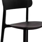 Chaise de terrasse empilable intérieur-extérieur avec dossier incurvé, chaise commerciale en résine toutes saisons