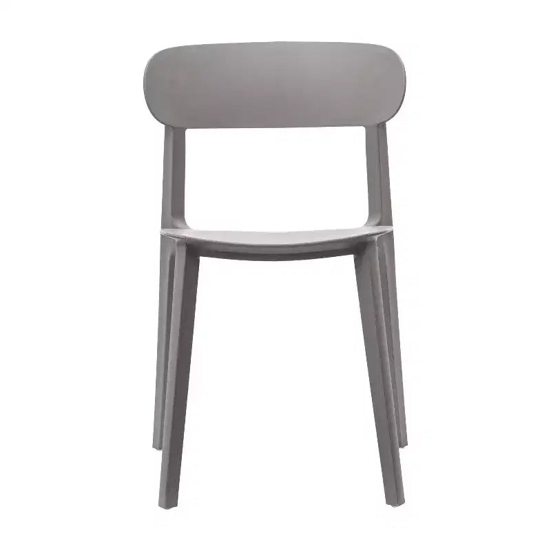 Chaise de terrasse empilable intérieur-extérieur avec dossier incurvé, chaise commerciale en résine toutes saisons