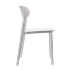 Chaise de terrasse empilable intérieur-extérieur avec dossier incurvé, chaise commerciale en résine toutes saisons