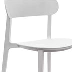 Chaise de terrasse empilable intérieur-extérieur avec dossier incurvé, chaise commerciale en résine toutes saisons