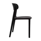 Chaise de terrasse empilable intérieur-extérieur avec dossier incurvé, chaise commerciale en résine toutes saisons