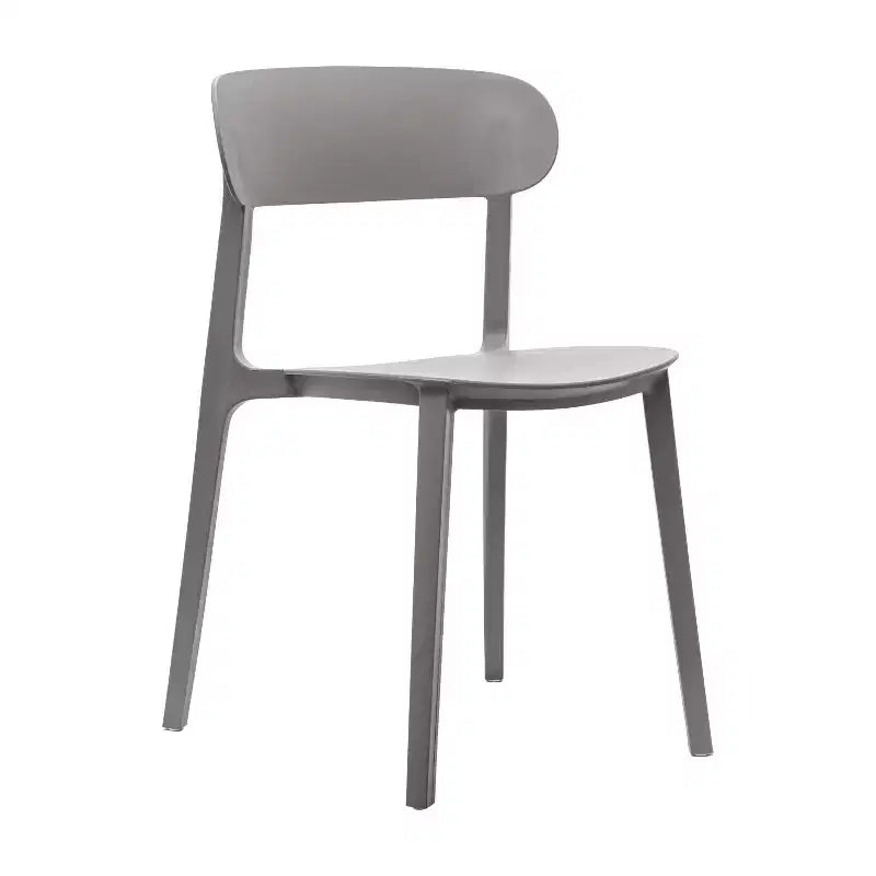 Chaise de terrasse empilable intérieur-extérieur avec dossier incurvé, chaise commerciale en résine toutes saisons