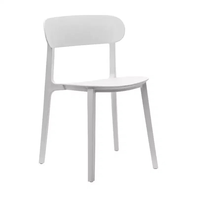 Flash Furniture Dover Indoor-Outdoor Stacking Patio Chair with Curved Backrest, Commercial All-Weather Resin Chair