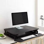 Rehausseurs de bureau avec 12 niveaux de hauteur, grand plateau de clavier, poste de travail assis-debout pour la maison et le bureau, cadre en acier, 3 tailles