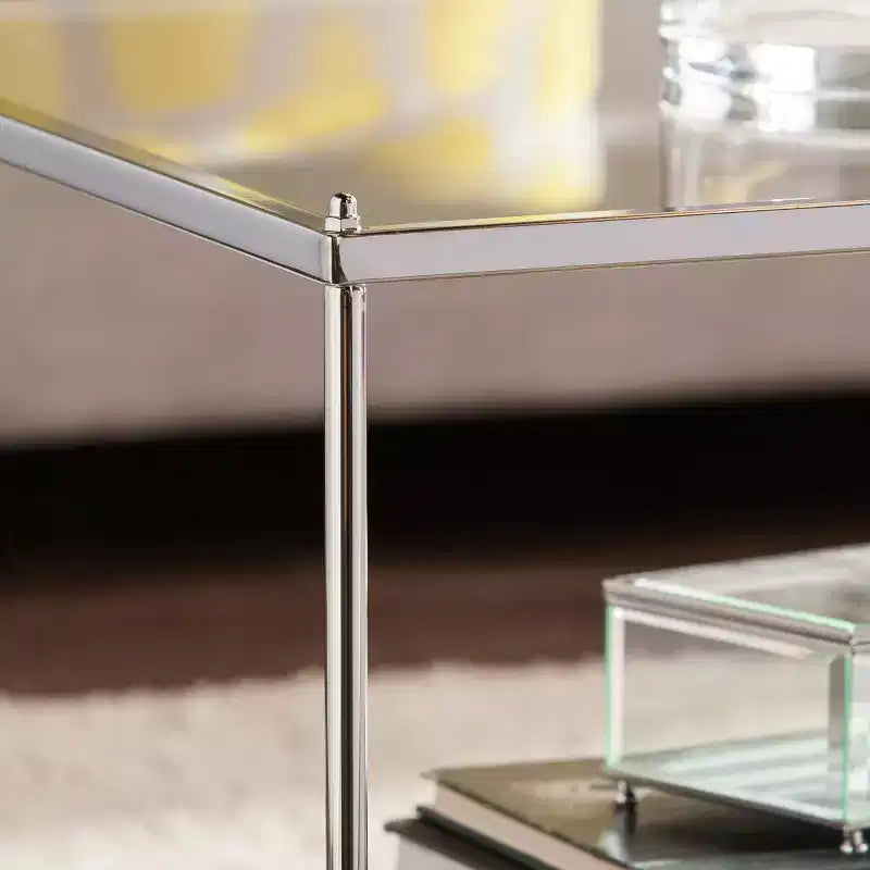 Table basse miroir anthracite Glam