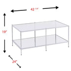 Table basse miroir anthracite Glam
