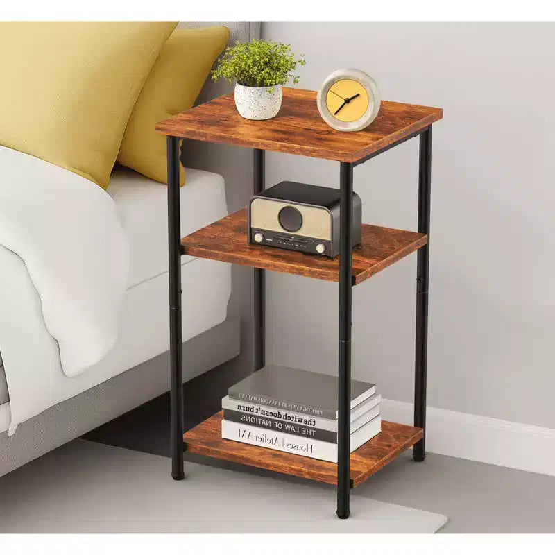 Table basse à 3 niveaux avec étagère de rangement à hauteur réglable