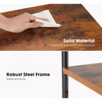 Table basse à 3 niveaux avec étagère de rangement à hauteur réglable