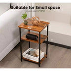 Table basse à 3 niveaux avec étagère de rangement à hauteur réglable