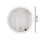 Miroir de salle de bain LED 32 pouces avec commande tactile intelligente, miroir de courtoisie dimmable anti-buée, mural/à brancher, verre HD