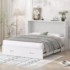 Lit avec station de charge, lit pliable en cube peu encombrant avec matelas