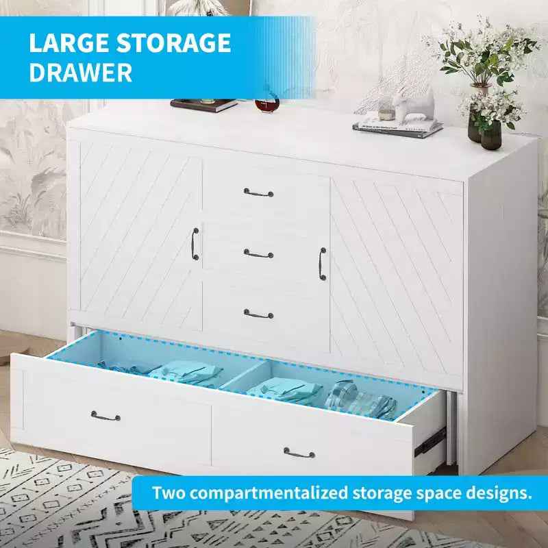 Lit avec station de charge, lit pliable en cube peu encombrant avec matelas