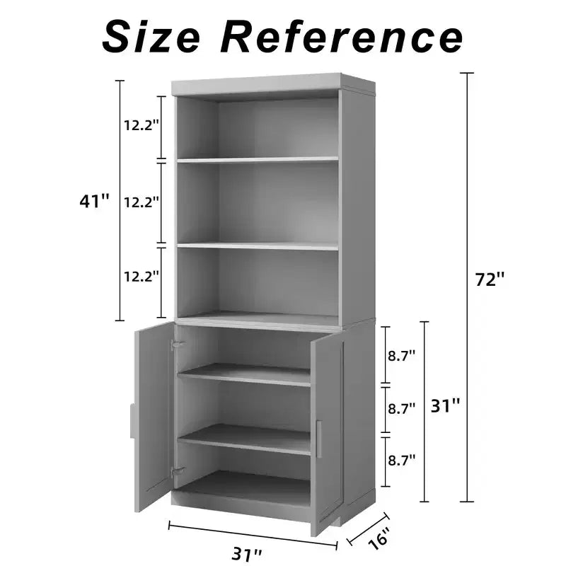 Bibliothèque en bois 72x31x16 avec étagères réglables