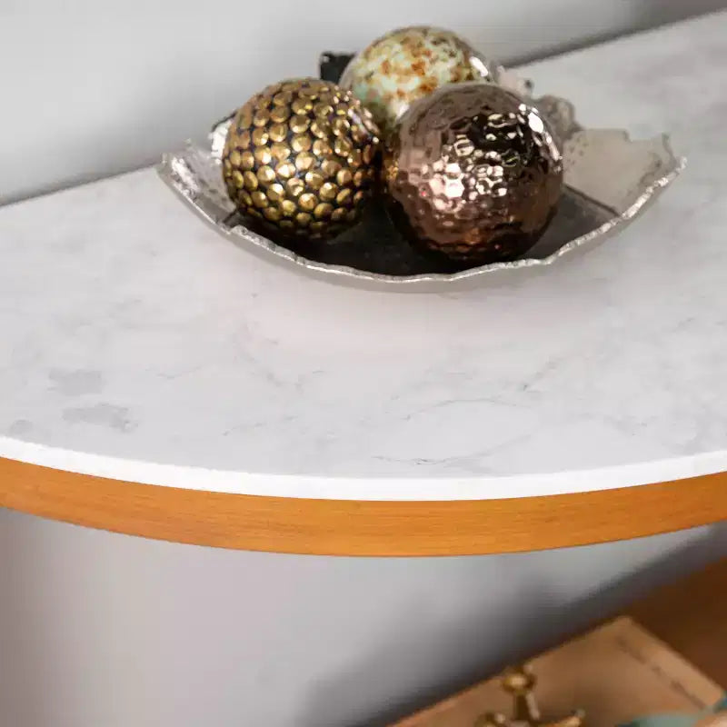 Console demi-lune naturelle