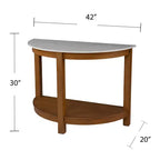 Console demi-lune naturelle