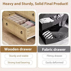 Commode en rotin – Tiroirs de style bohème pour chambre à coucher