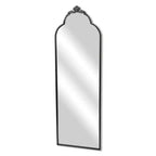 Miroir sur pied plein format 65 po avec arche en métal noir