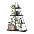 Book Shelf, 4-Tier Ladder Shelf, Sailboat Design Bookcase, A-Shaped Wooden Storage Bookshelves