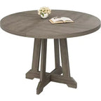 Table à manger ronde de 47 pouces pour 4 personnes, table de cuisine style ferme, meuble de salle à manger classique, table ronde en bois, pour cuisine, salle à manger