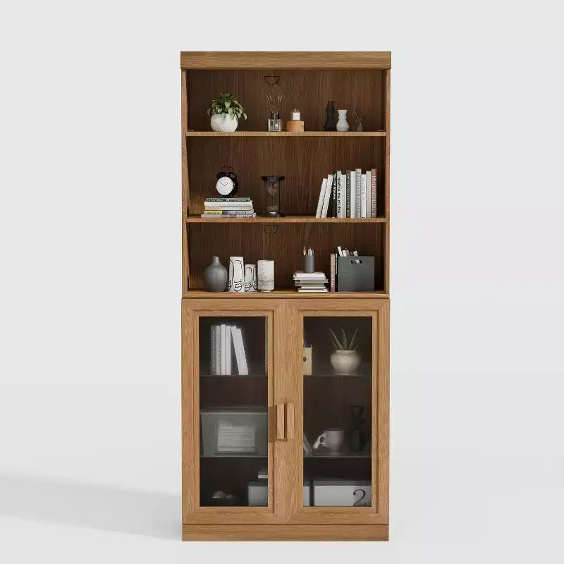 Armoires de rangement élégantes et spacieuses avec portes en verre, offrant une grande capacité de rangement, à la fois pratiques et esthétiques.