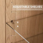 Armoires de rangement élégantes et spacieuses avec portes en verre, offrant une grande capacité de rangement, à la fois pratiques et esthétiques.