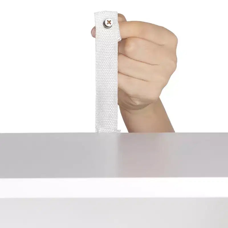 Meuble de salle de bain blanc à une porte et trois étagères